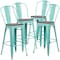 Flash Furniture Mint Green Metal Barstool with Back and Wood Seat, 30" High, PK4 4-ET-3534-30-MINT-WD-GG - alternate 2